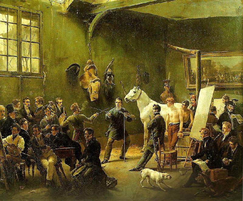 Horace Vernet l' atelier du peintre Germany oil painting art